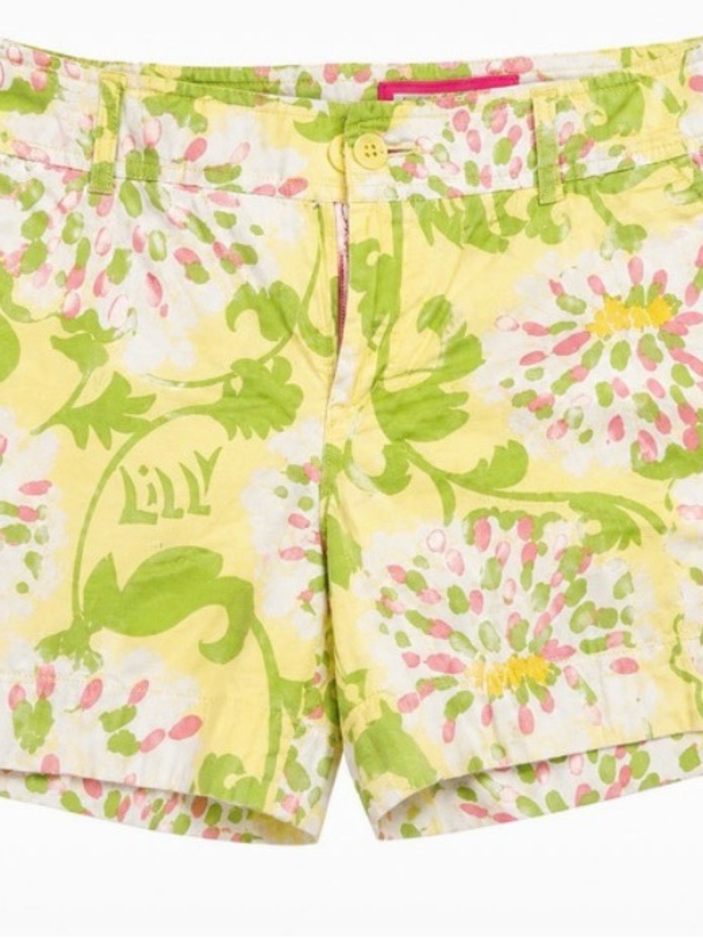 Lilly Pulitzer Yellow Floral Print Women’s Shorts